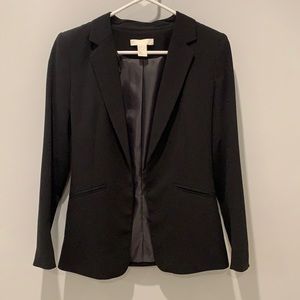 H&M Classic Fitted Blazer, Black, Size 2
